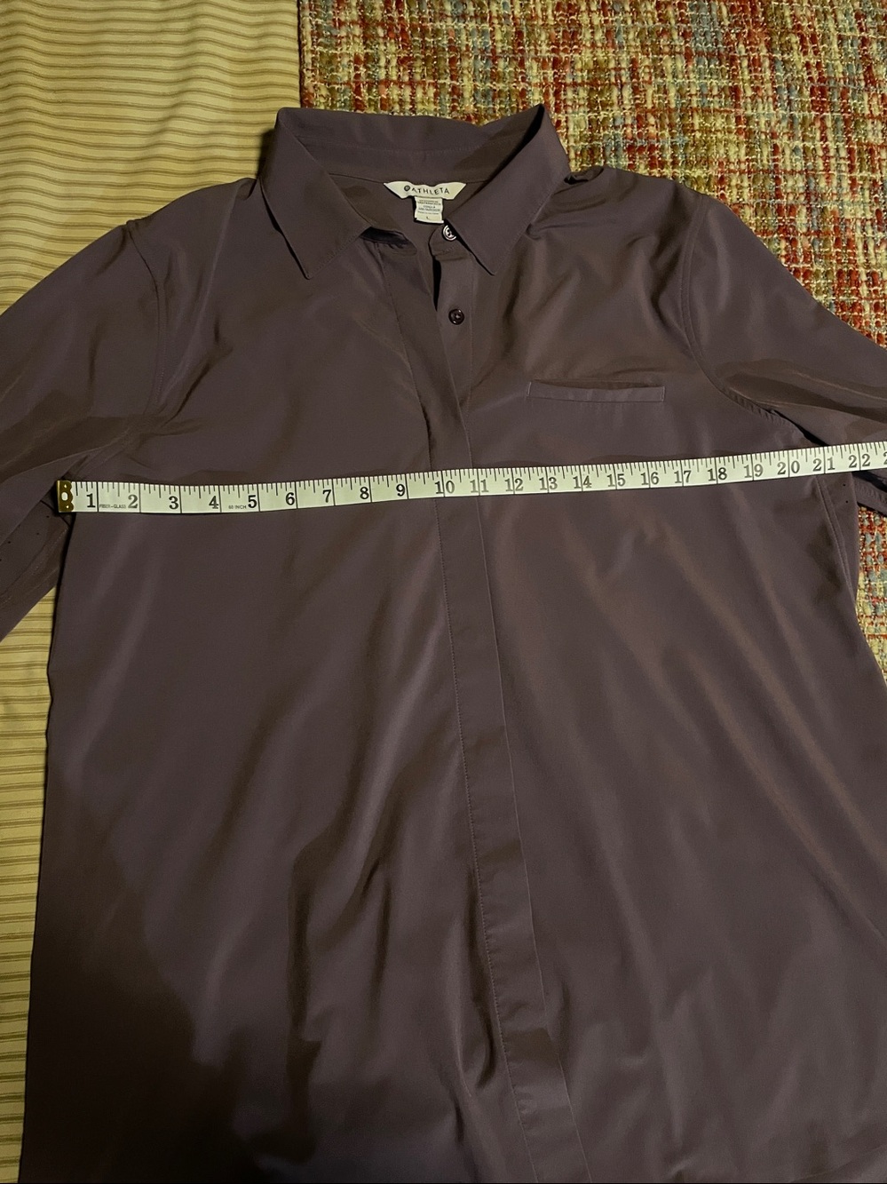 Athleta flowy Purple Long Sleeve (L) Button-Down Shirt, CYA - Picture 8 of 9